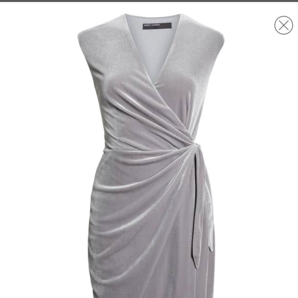 price cut - Silver Velvet Wrap Dress